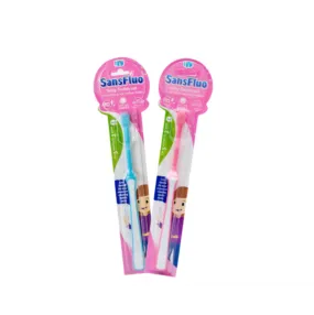 SansFluo Pen Grip Baby Toothbrush (0-2 years old) - Step 1