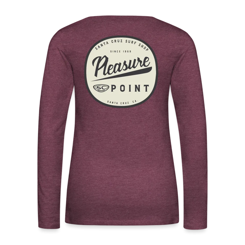 Santa Cruz Surf Shop Pleasure Point Women's Premium Long Sleeve T-Shirt