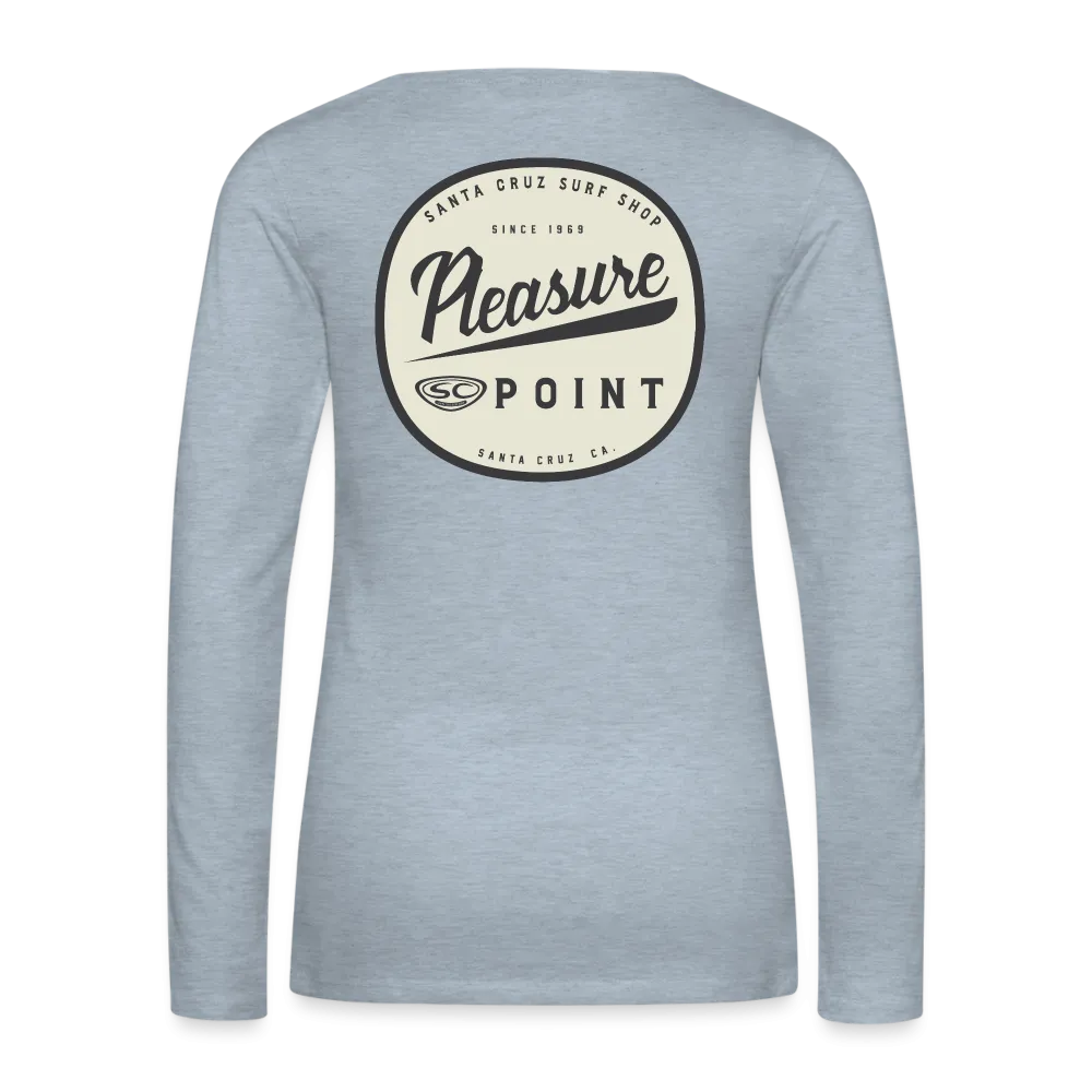 Santa Cruz Surf Shop Pleasure Point Women's Premium Long Sleeve T-Shirt