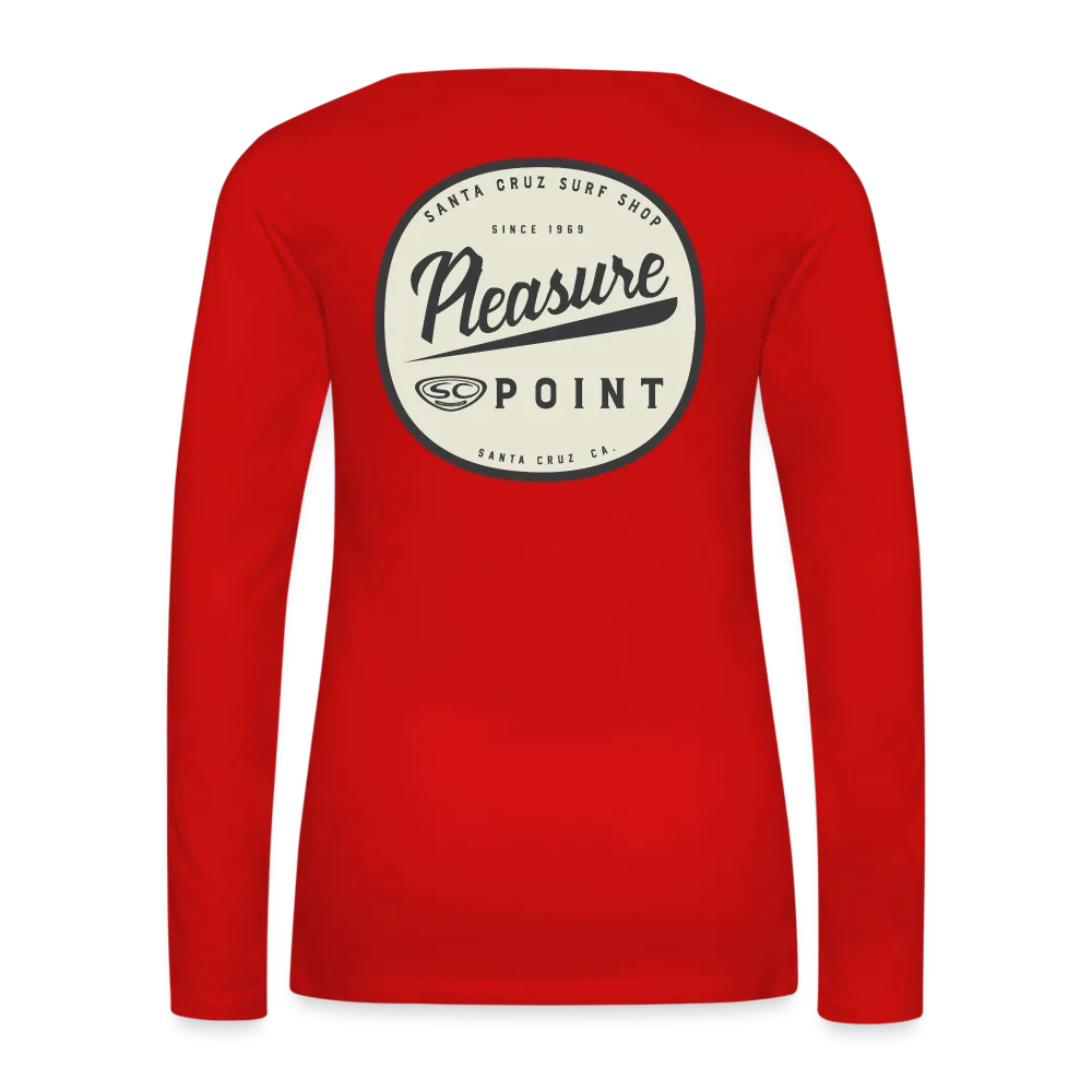 Santa Cruz Surf Shop Pleasure Point Women's Premium Long Sleeve T-Shirt