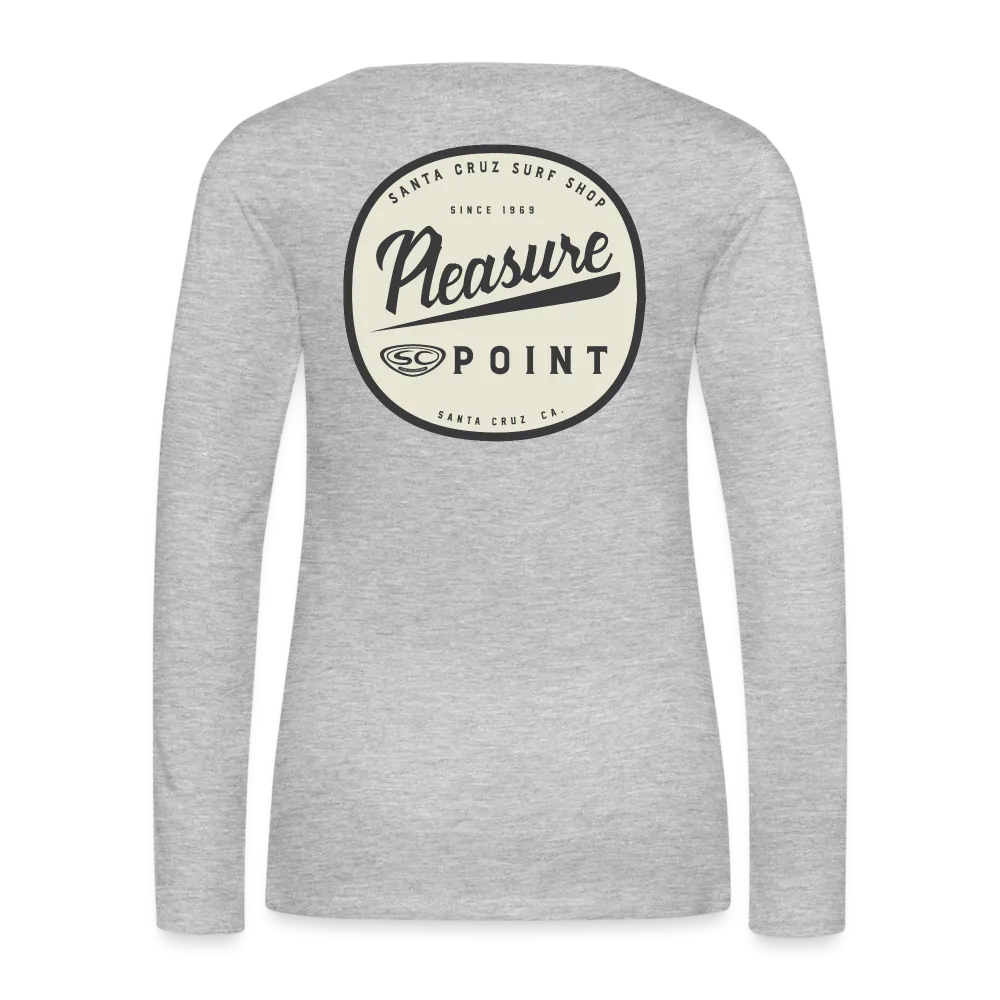 Santa Cruz Surf Shop Pleasure Point Women's Premium Long Sleeve T-Shirt