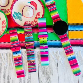 Sarape Blanket Print Silicone Band For Samsung Watch Multiple Colors Available