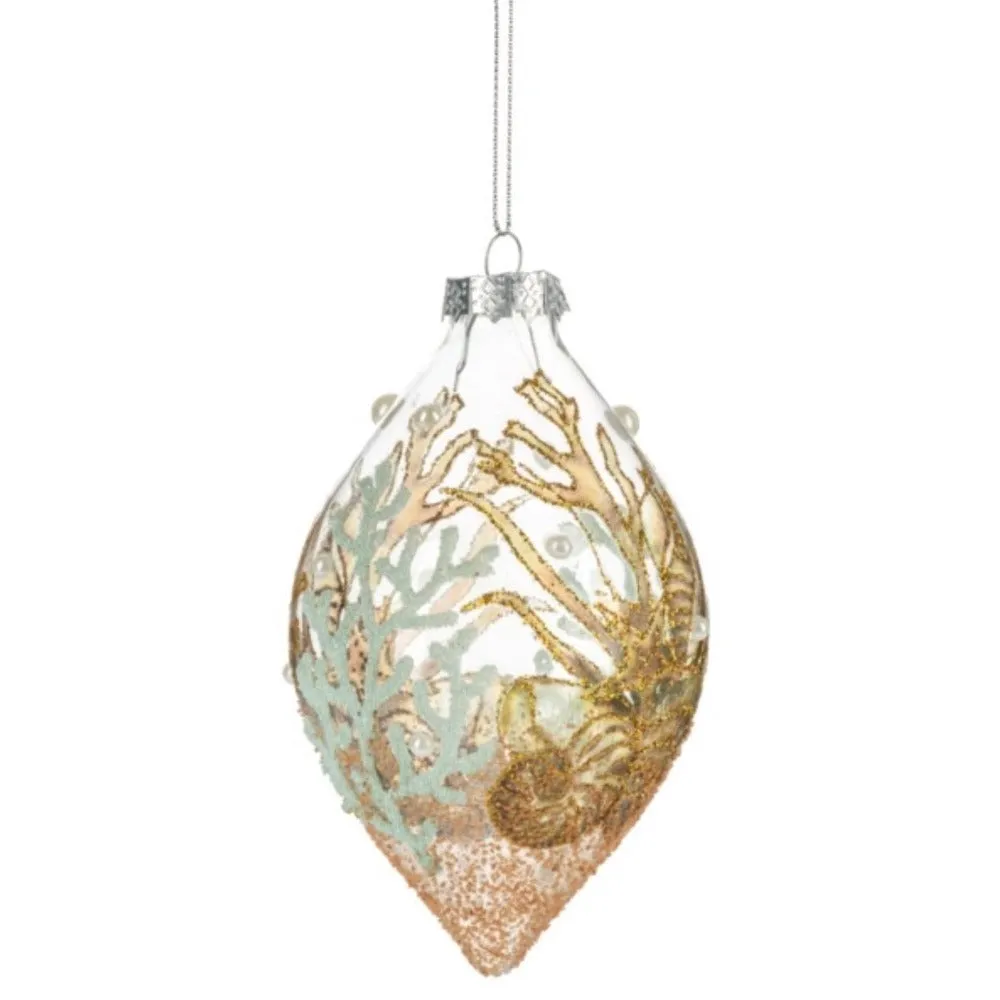 Sealife Glass Doublepoint Ornament