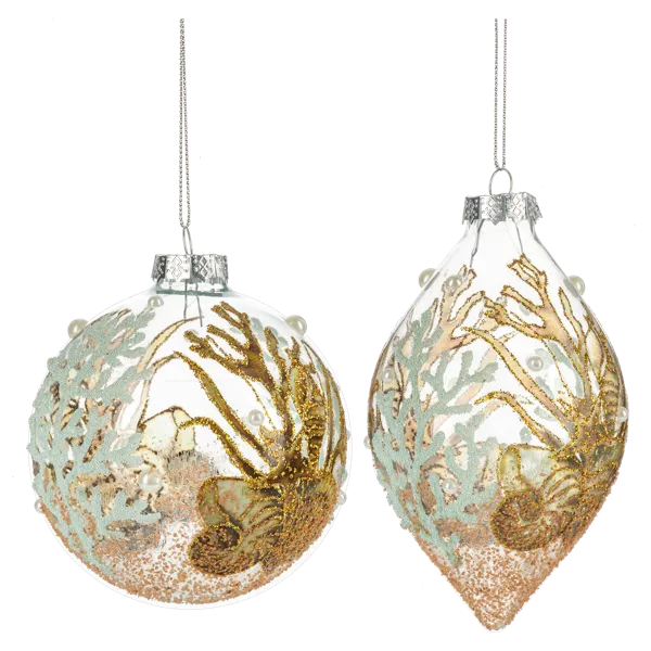 Sealife Glass Doublepoint Ornament