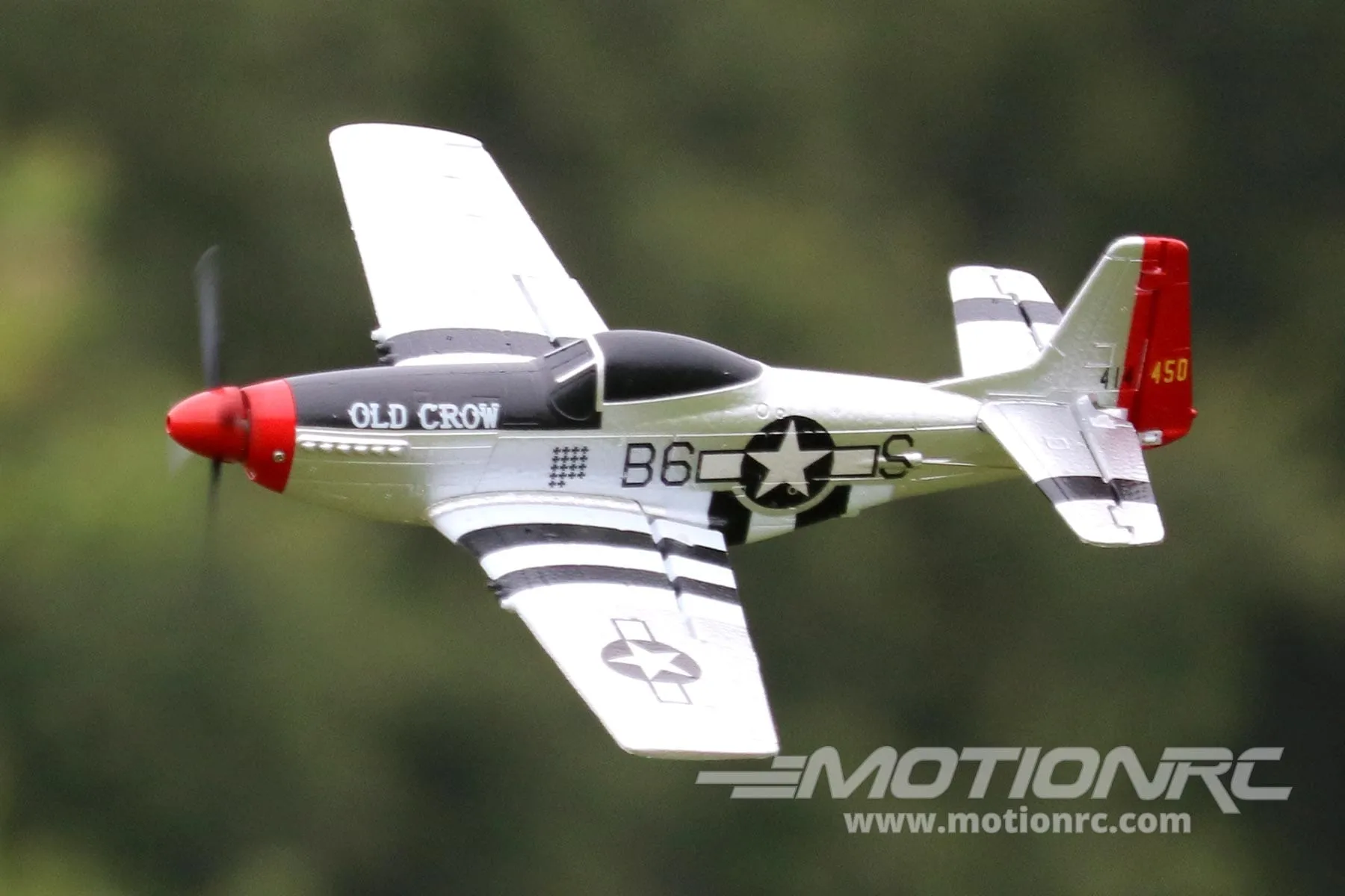 Skynetic P-51D Mustang "Old Crow" EPP with Gyro 400mm (15.7") Wingspan - RTF