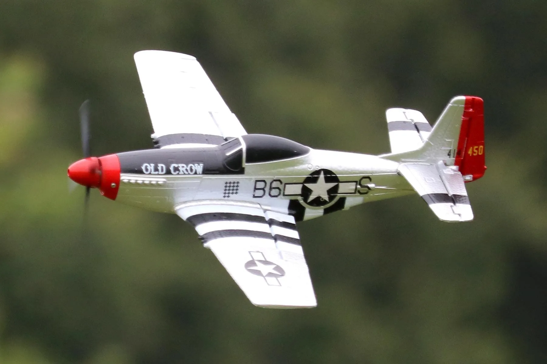 Skynetic P-51D Mustang "Old Crow" EPP with Gyro 400mm (15.7") Wingspan - RTF