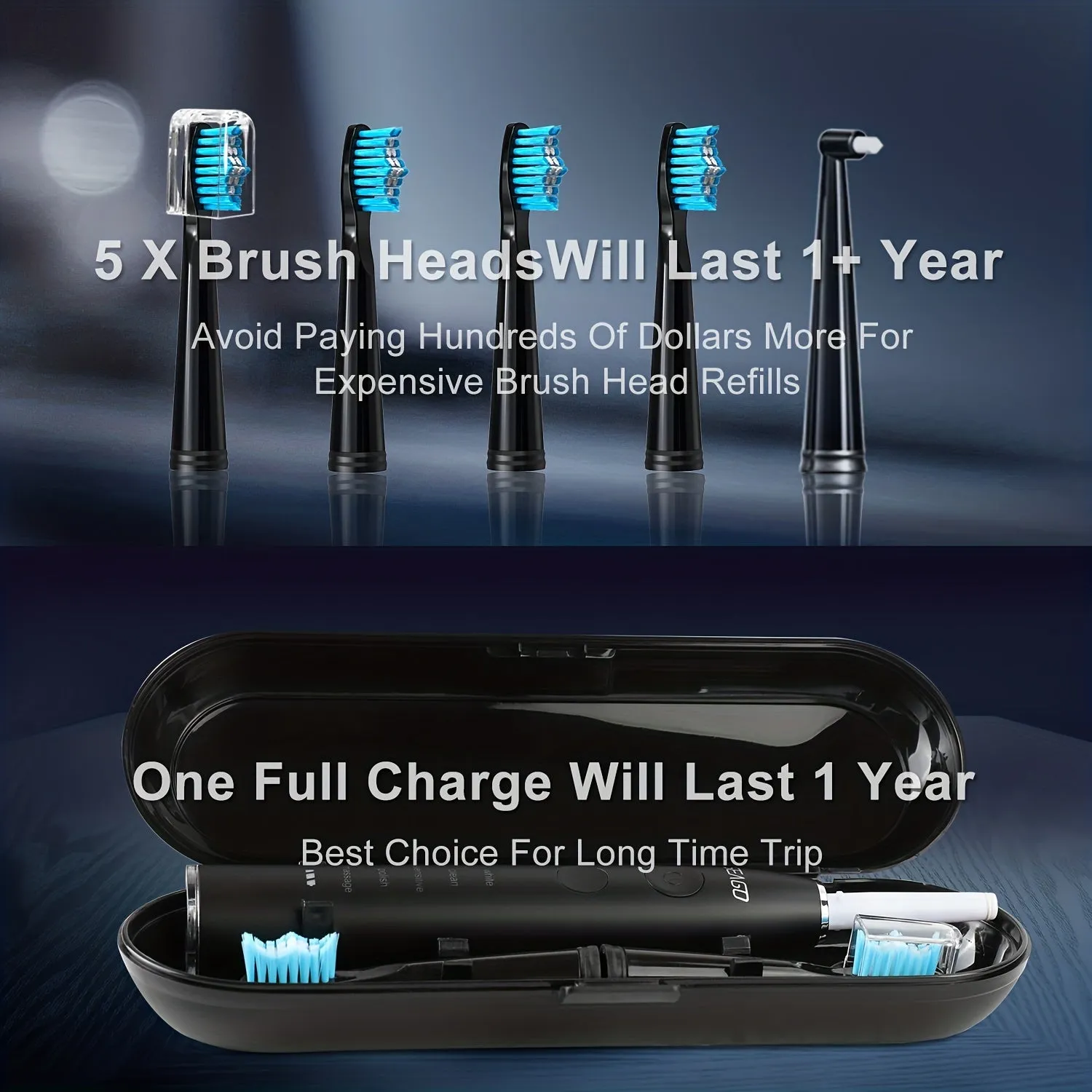 Sonic Electric Toothbrush, rechargeable Automatic Long Battery Life