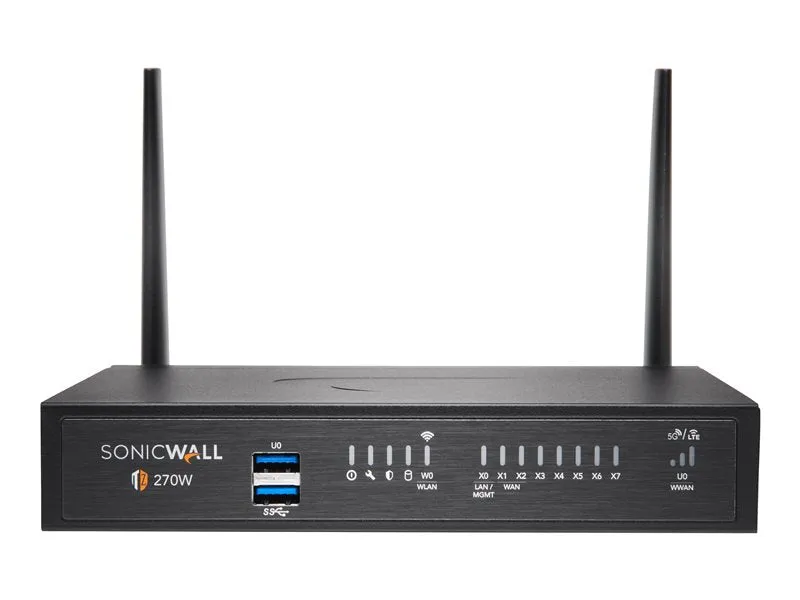 Sonicwall Tz270w - Essential Edition - Security Appliance - With 1 Year Totalsecure - 1Gbe - Wi-Fi 5 - 2.4 Ghz, 5 Ghz -