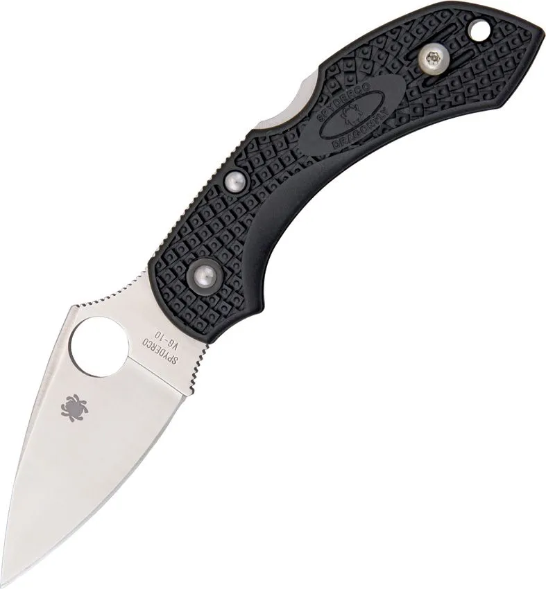 Spyderco Dragonfly 2 Folding Knie 2.25in VG-10 Steel Blade Black FRN Handles - C28PBK2