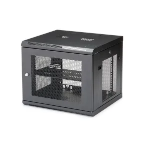 Startech.Com "9U Wall Mount Server Rack Cabinet - 4-Post Adjustable Depth (2"" To 19"") Network Equipment Enclosure With