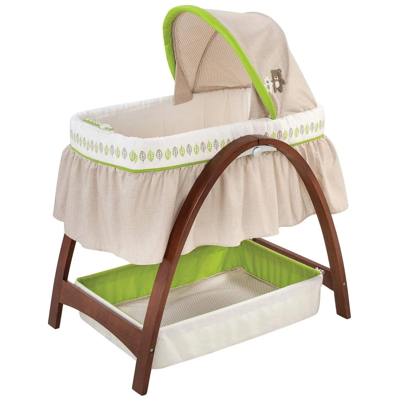 Summer Infant Bentwood Bassinet With Motion Birth  To 6Months Distress Box