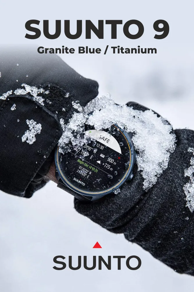 SUUNTO 9 Baro Multisport GPS Smartwatch, Water resistant, Alti/Baro Profile, Titanium