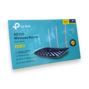 TP-Link AC750 Dual Band Wireless Cable Router, 4 10/100 LAN   10/100 WAN Ports, Support Guest Network and Parental Control,(Archer C20)