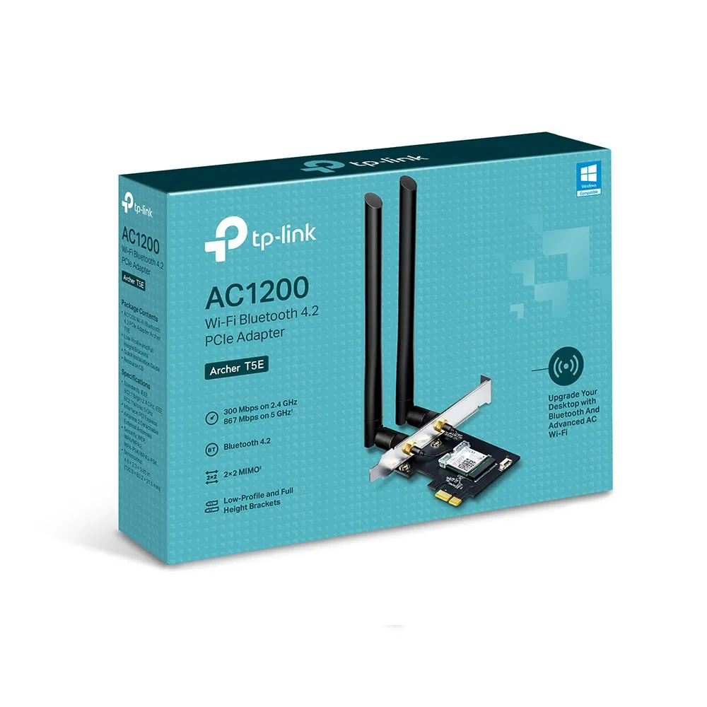 Tp-Link Archer T5e - Network Adapter - Pcie - Bluetooth 4.0, Wi-Fi 5, Bluetooth 4.2