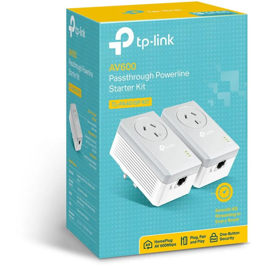 TP-Link AV600 Poweline Adapter Kit with AV Plug