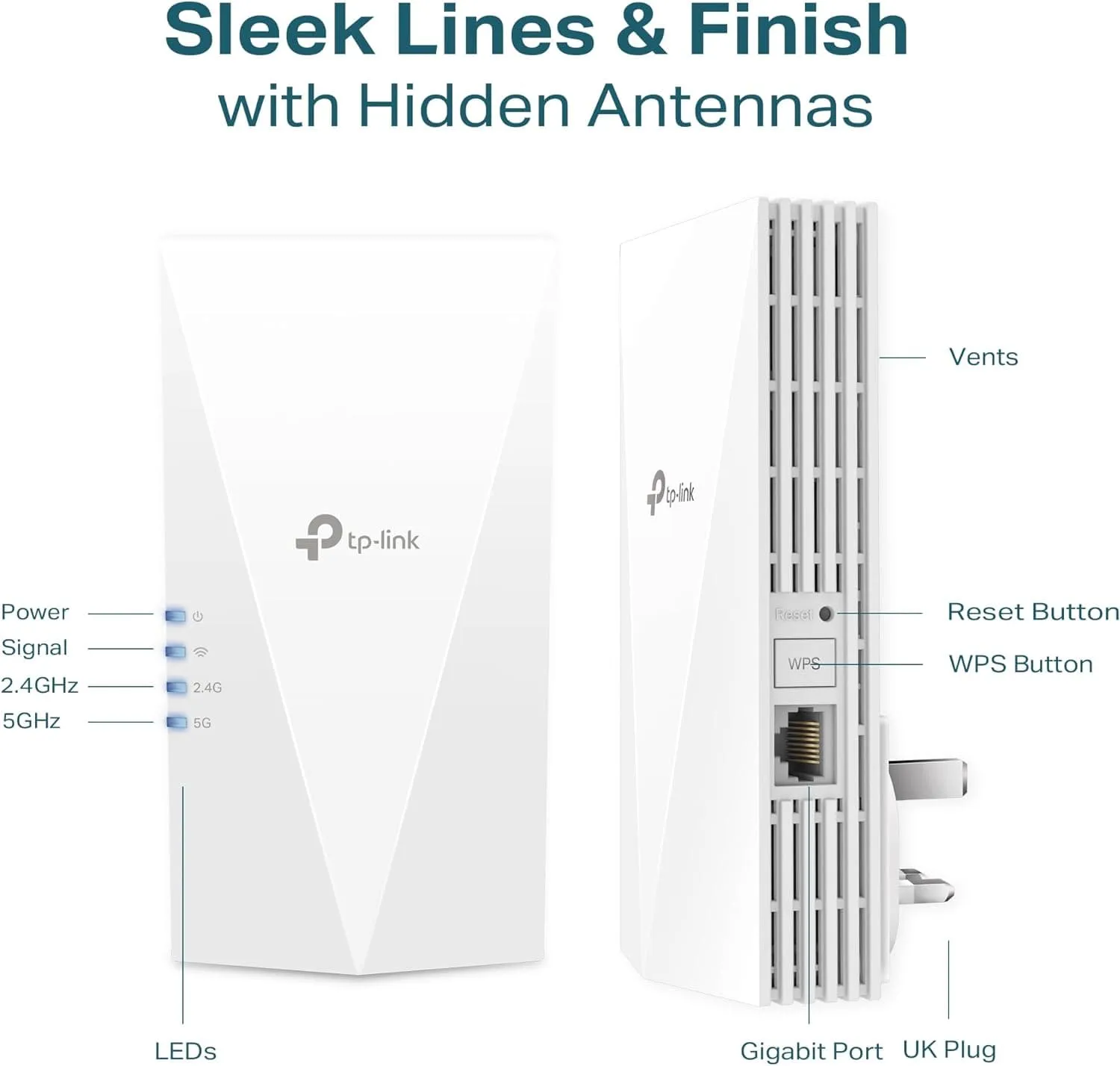 TP-Link Mesh WiFi 6 Booster, Ultraxtend WiFi Range Extender with 1 Gigabit Port, AX3000 Mbps Internet Booster, 5GHz, App Control Easy Setup, UK Plug (RE700X)