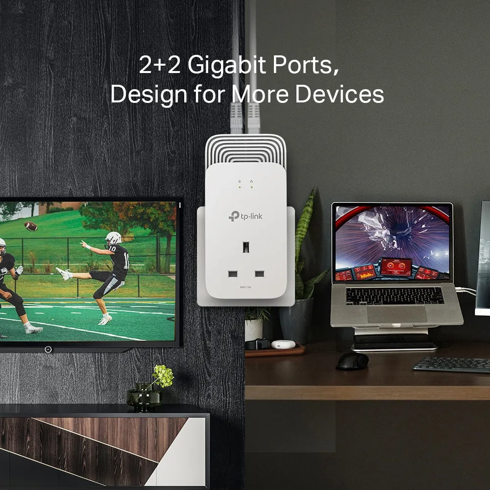 Tp-Link Pg2400p Kit V1 - Powerline Adapter Kit 1Gbe, G.Hn - Wall-Pluggable