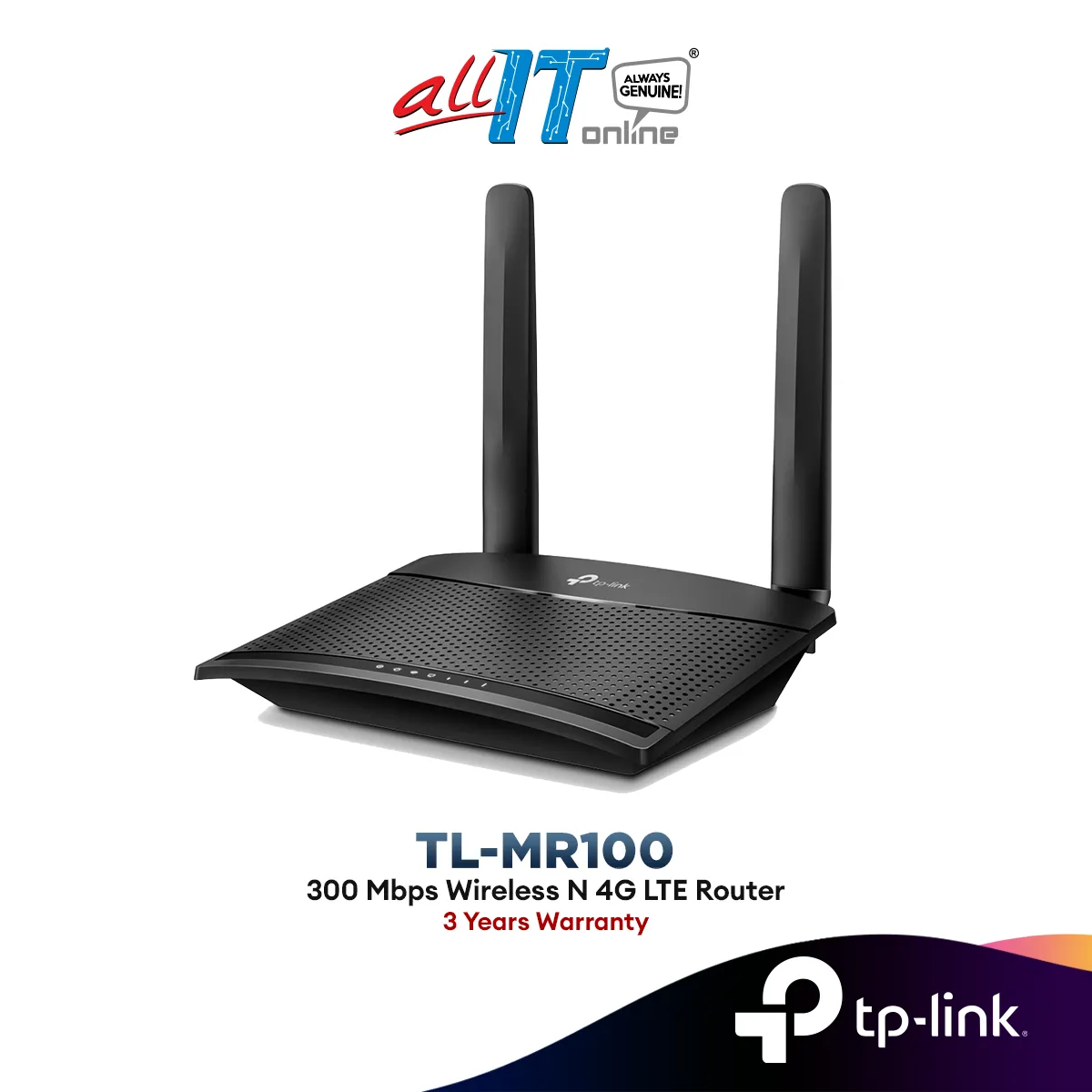 TP-Link TL-MR100 Wireless N300 4G LTE Mobile Direct SIM Modem Router