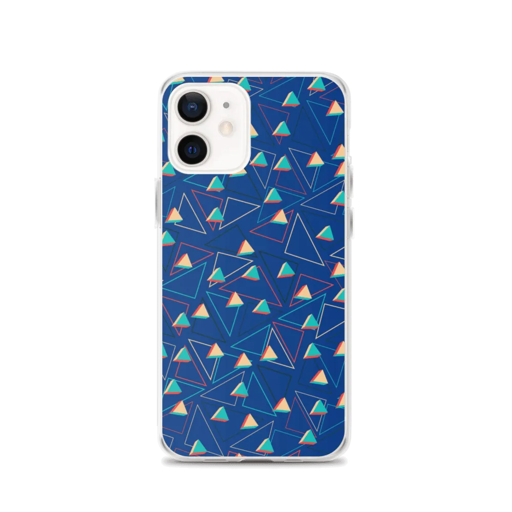 Triangular Candied Blue iPhone Case