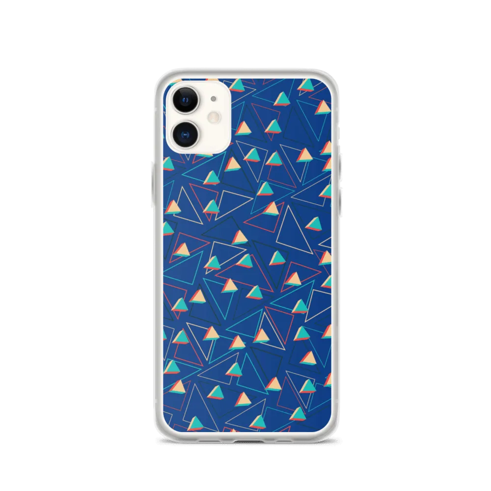 Triangular Candied Blue iPhone Case