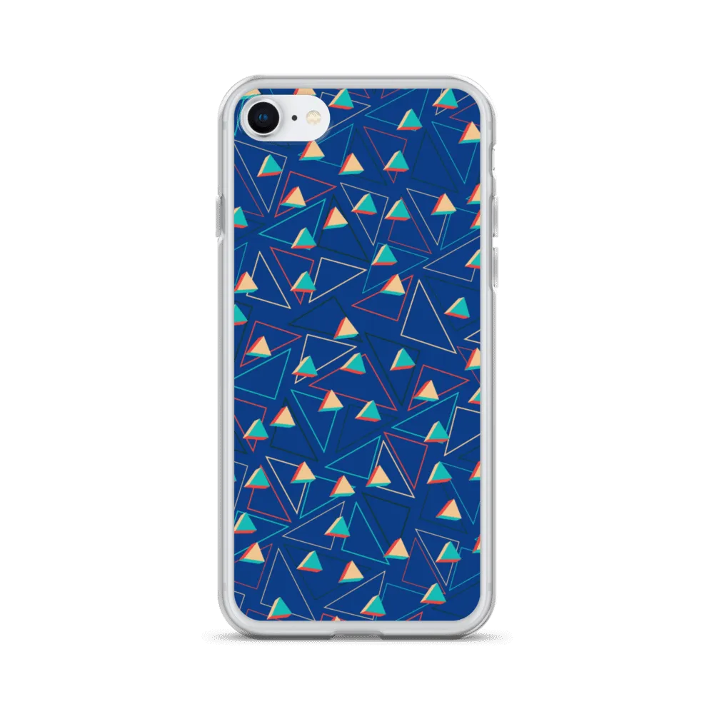 Triangular Candied Blue iPhone Case