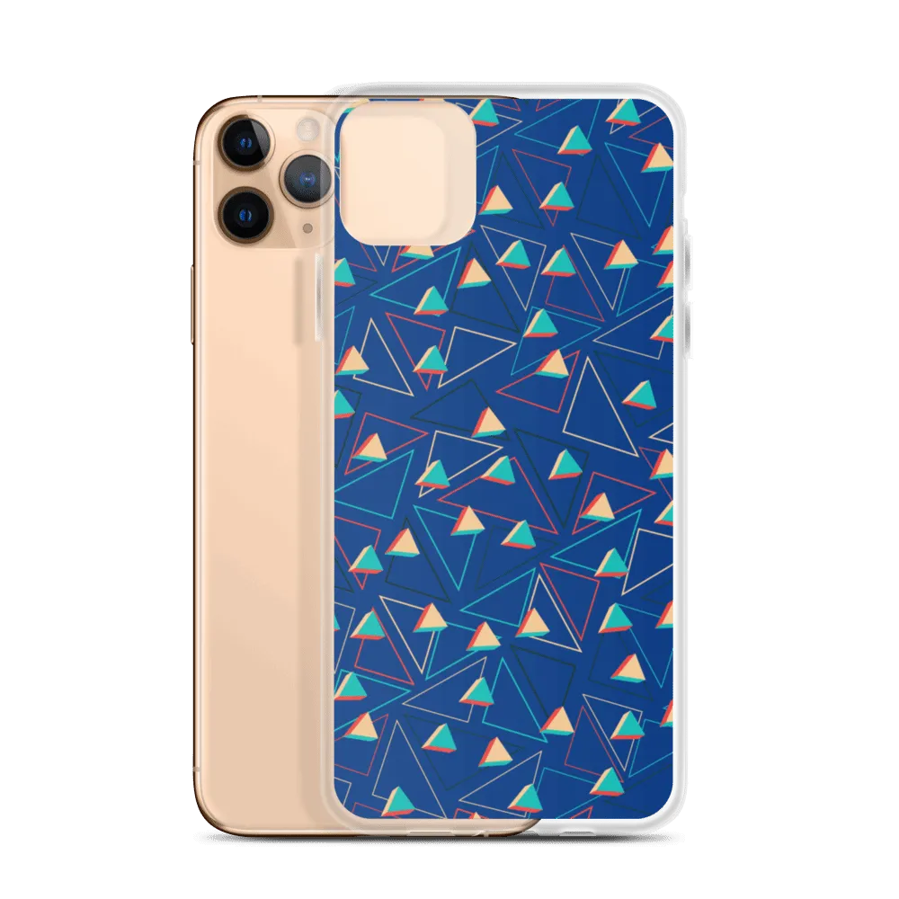 Triangular Candied Blue iPhone Case