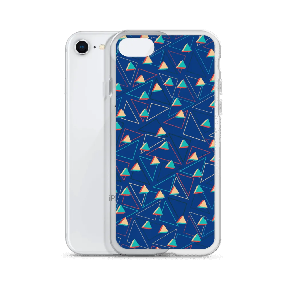 Triangular Candied Blue iPhone Case