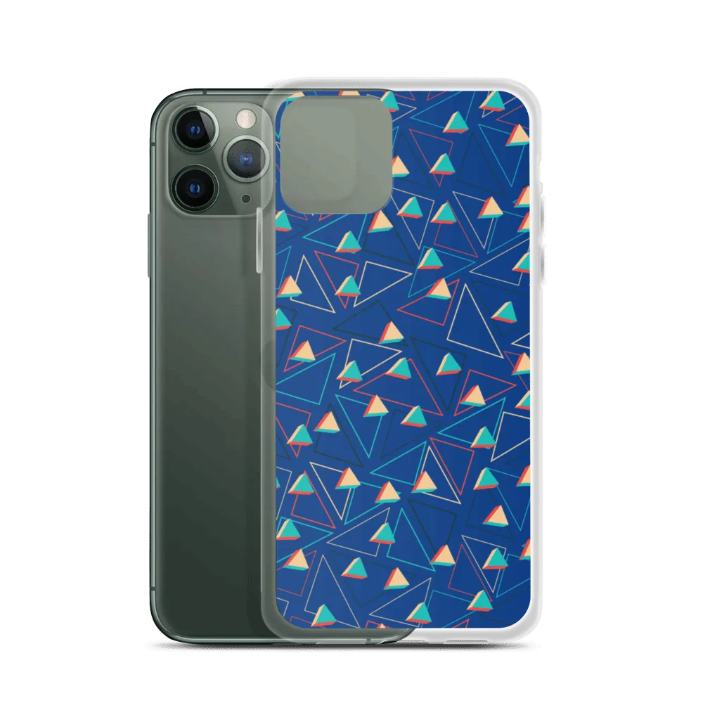 Triangular Candied Blue iPhone Case