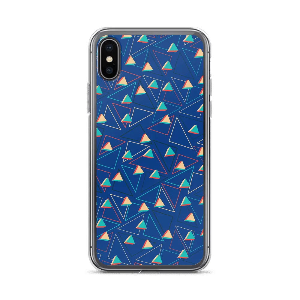 Triangular Candied Blue iPhone Case