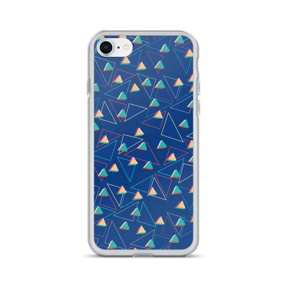 Triangular Candied Blue iPhone Case