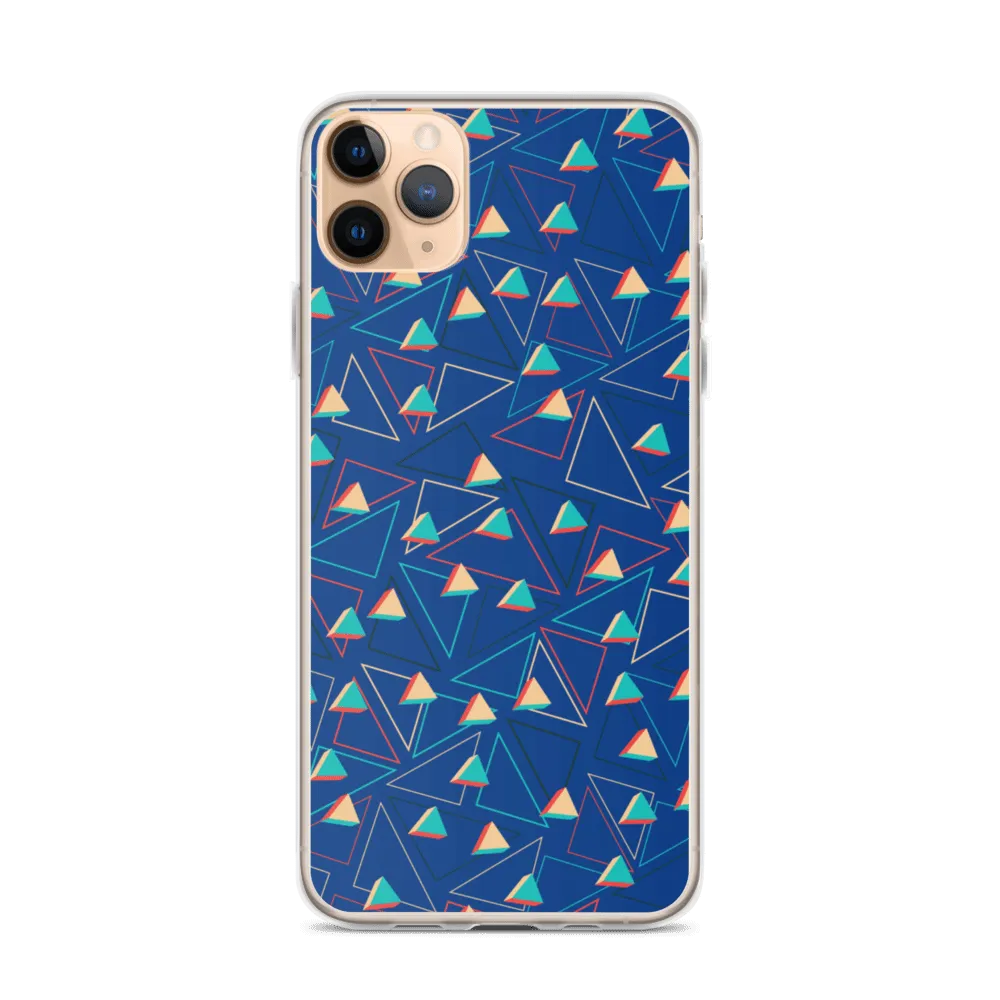 Triangular Candied Blue iPhone Case