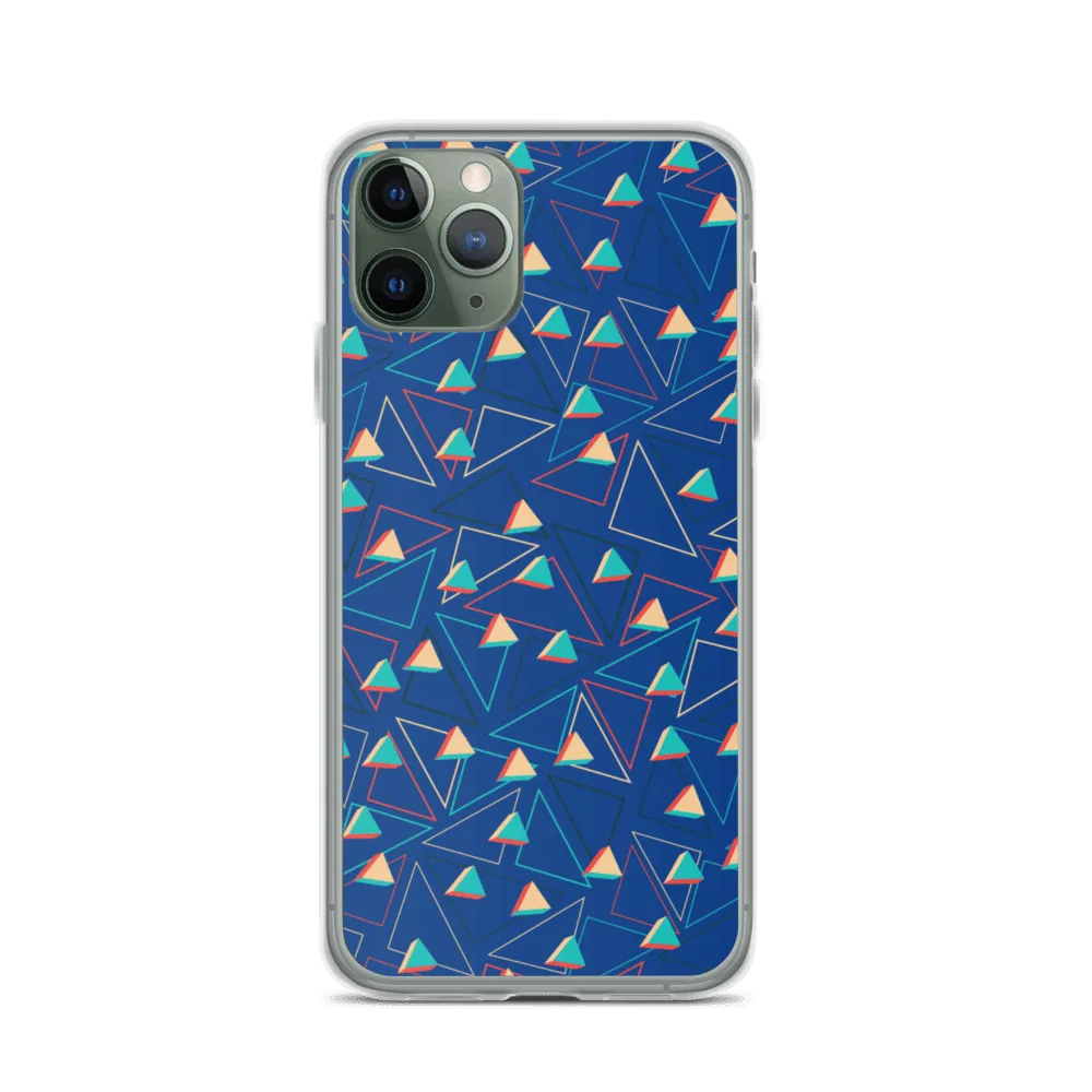 Triangular Candied Blue iPhone Case