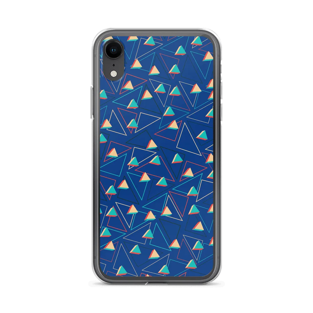 Triangular Candied Blue iPhone Case