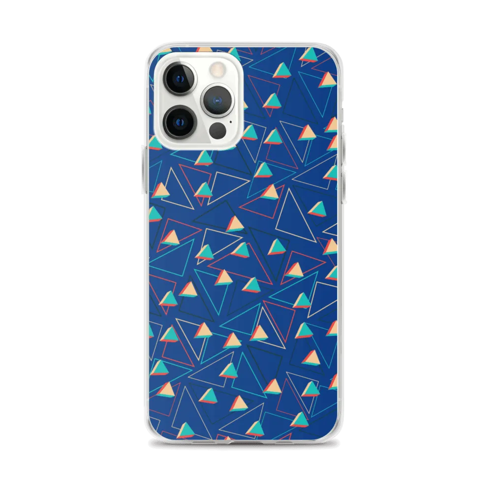 Triangular Candied Blue iPhone Case