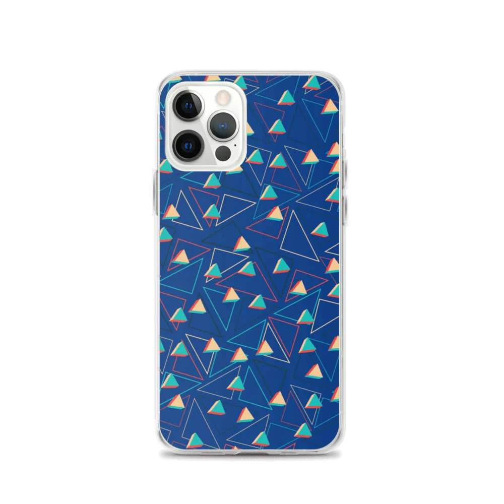 Triangular Candied Blue iPhone Case