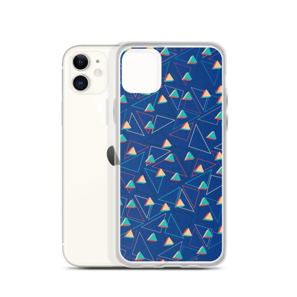 Triangular Candied Blue iPhone Case