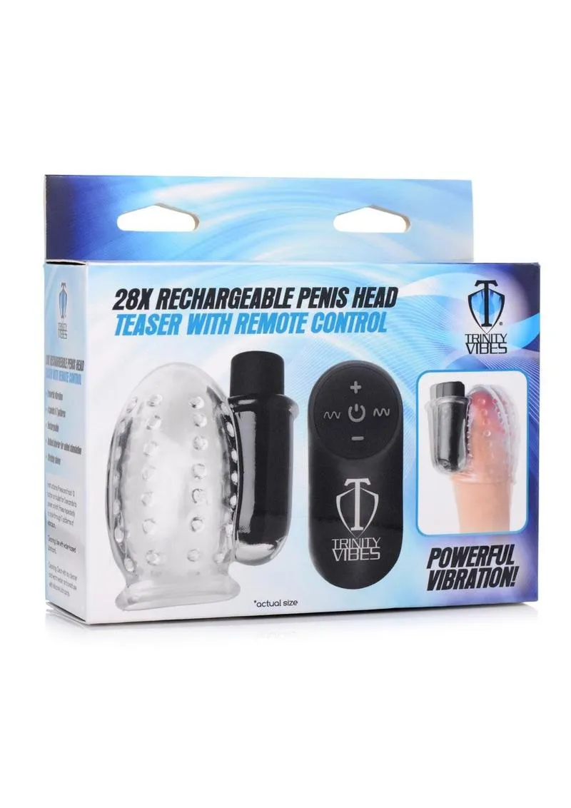 Trinity Men Rechargeable Bullet Penis Head Teaser with Remote Control