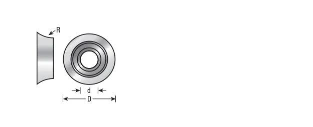 Ultra-Glide High PRFM Ball Bearing Guide | 3⁄4 Overall Dia x 1⁄4 Inner Dia x 3⁄4 Radius | 47768 | 738685477687