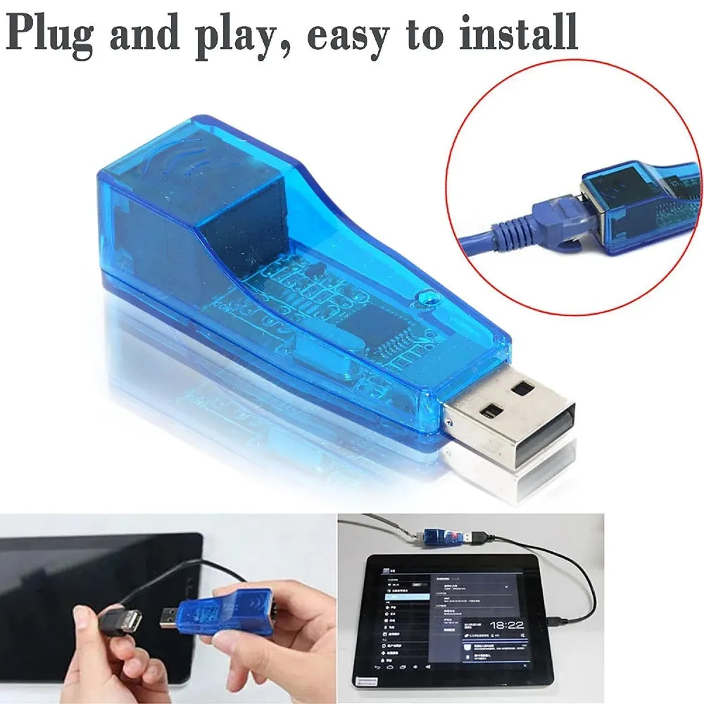 USB 2.0 To LAN RJ45 Ethernet 10/100Mbps Network Card Adapter For PC