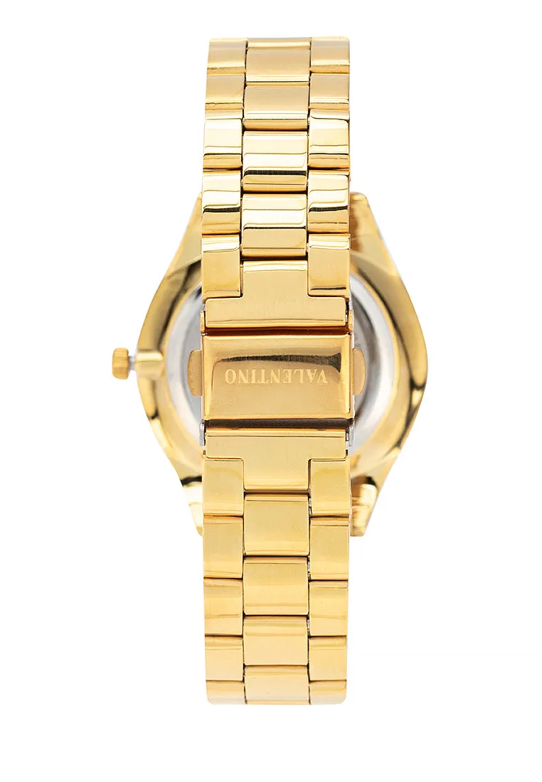 Valentino 20122397-BLACK DIAL Stainless Steel Strap Analog Watch for Women