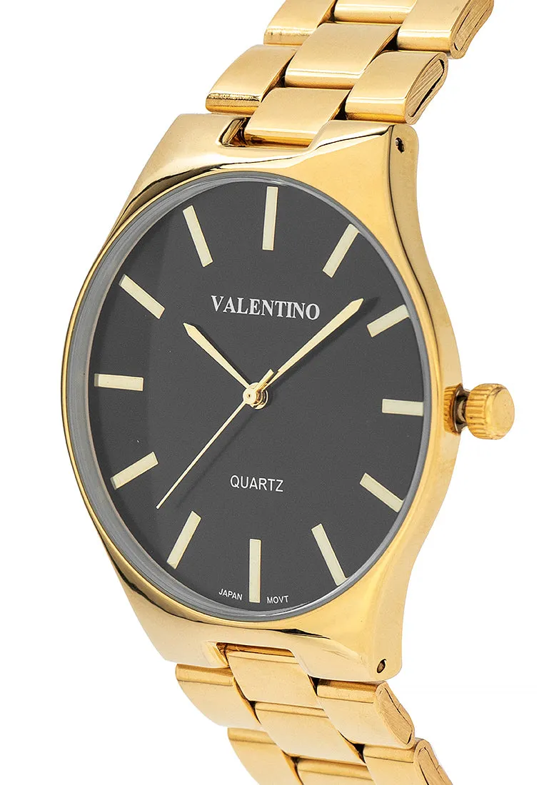 Valentino 20122397-BLACK DIAL Stainless Steel Strap Analog Watch for Women