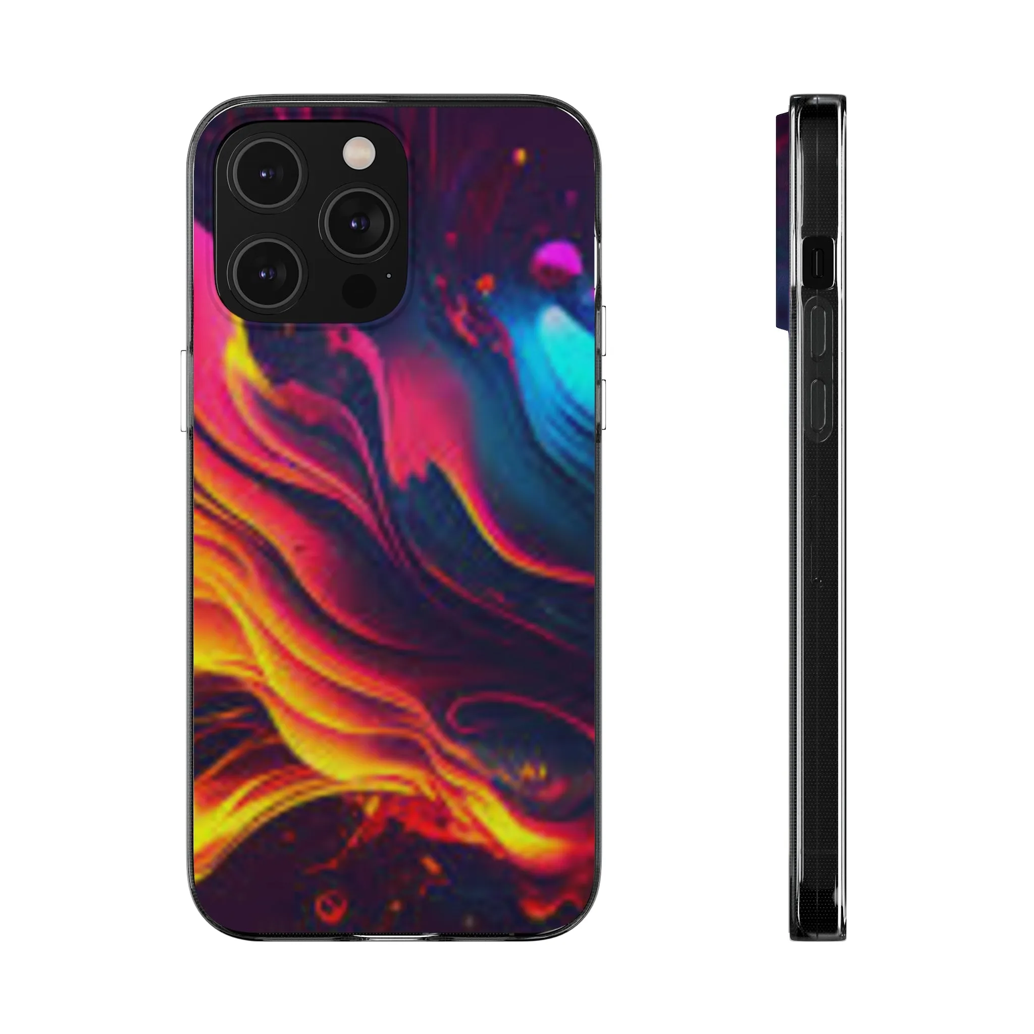 Vibrant Abstract Soft Phone Case for Artistic Souls