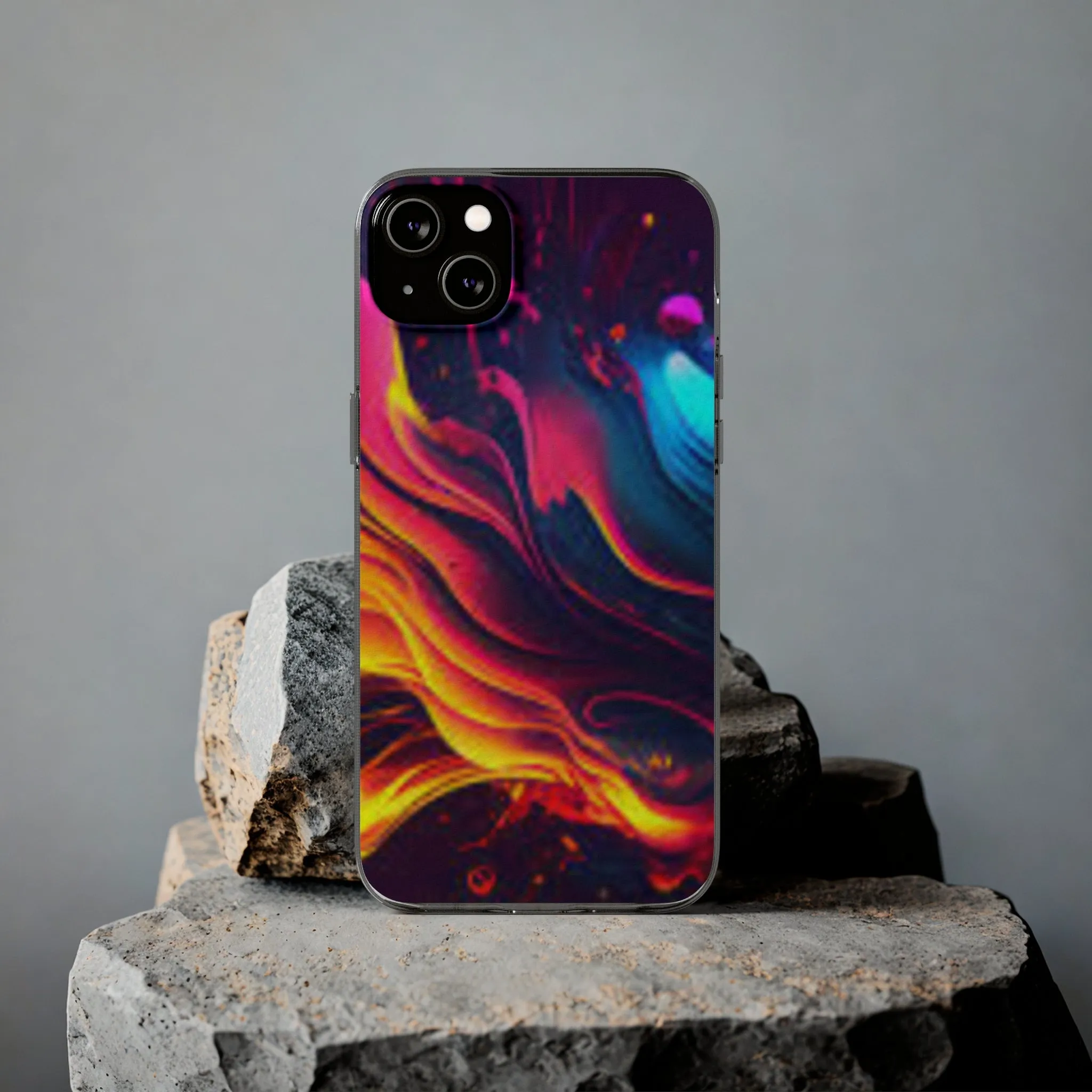 Vibrant Abstract Soft Phone Case for Artistic Souls