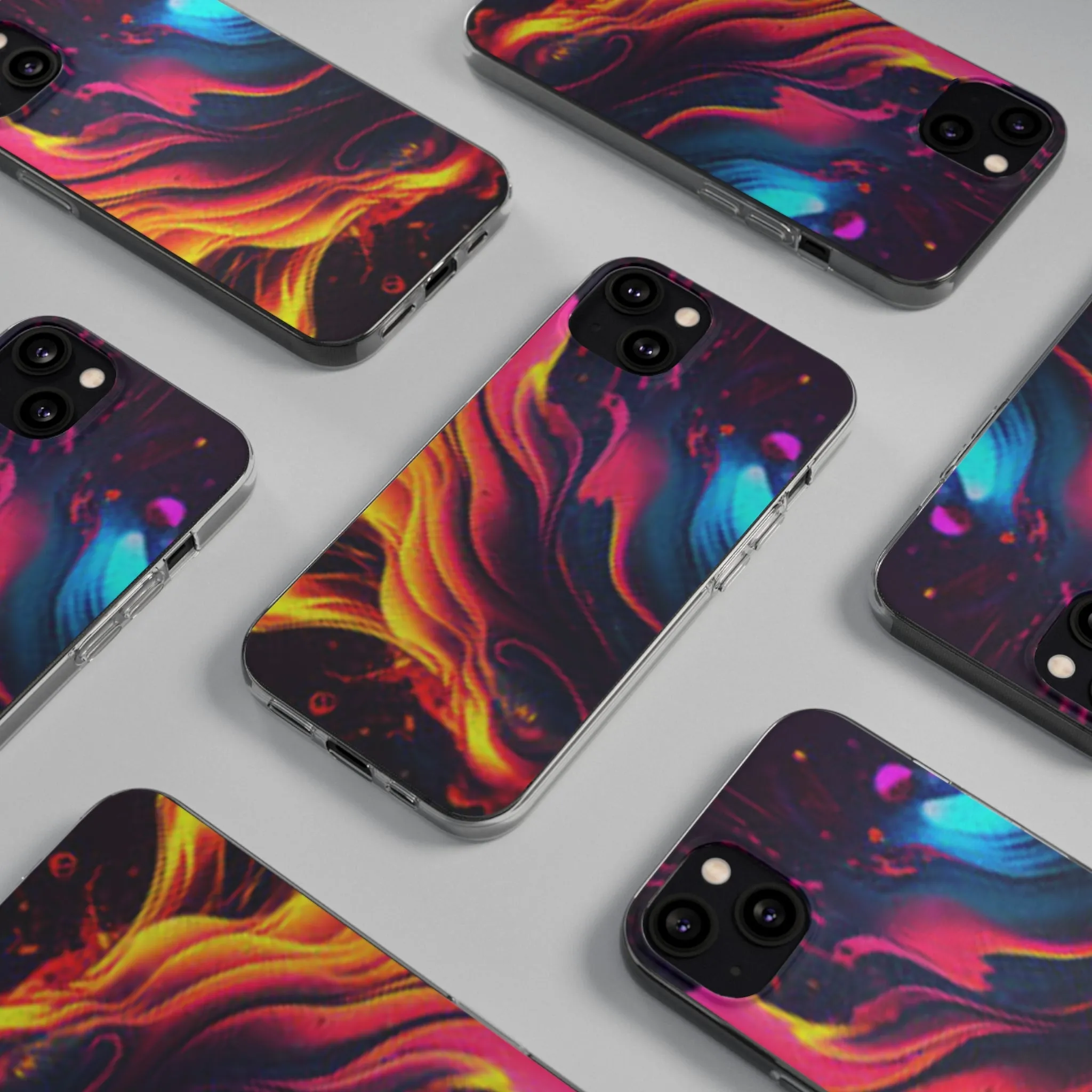 Vibrant Abstract Soft Phone Case for Artistic Souls