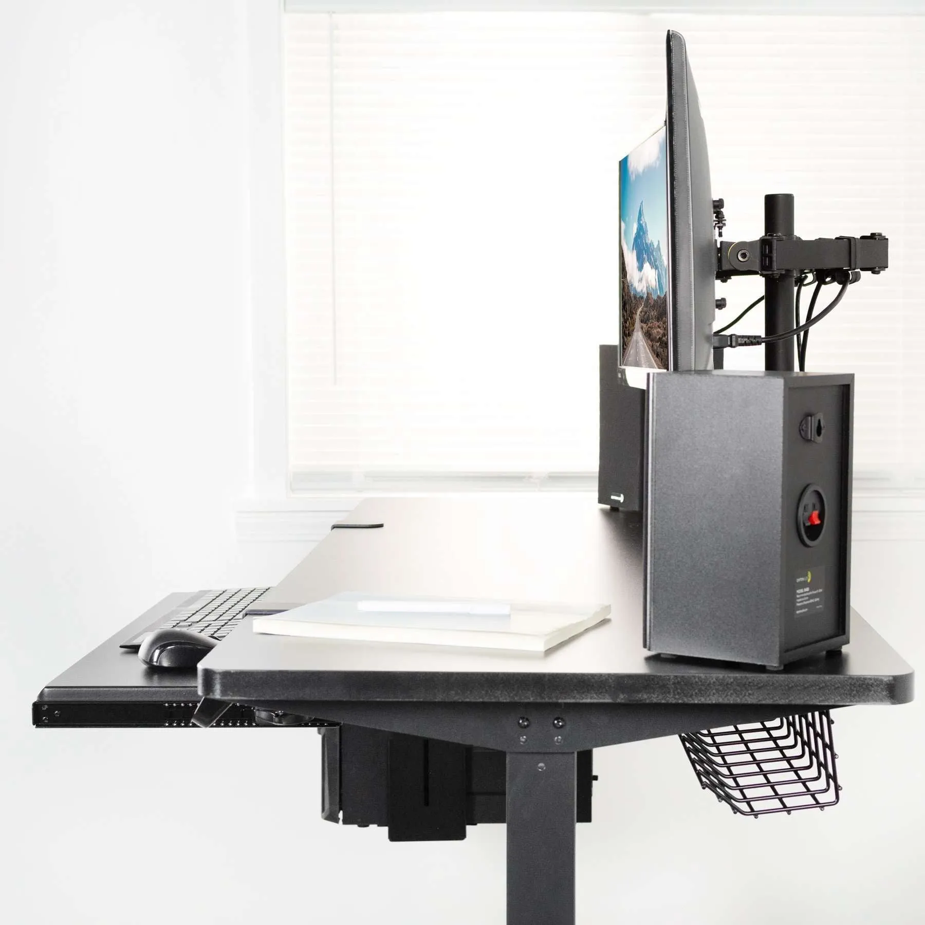 VIVO Black-Framed 60" x 24" Electric Height-Adjustable Standing Desk, DESK-KIT-2E6B/2E6W/2E6C/2E6D/2E6E