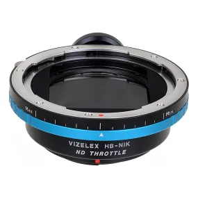 Vizelex ND Throttle Lens Mount Adapter - Hasselblad V-Mount SLR Lens to Nikon F Mount SLR Camera Body with Built-In Variable ND Filter (2 to 8 Stops)