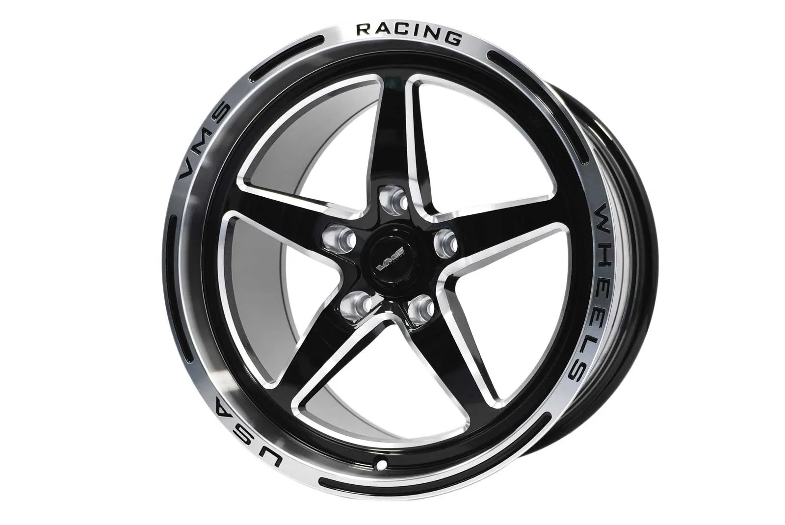 VMS Wheels Star 17x10 5x114.3  54 Offset Black Milling Finish - VWST013