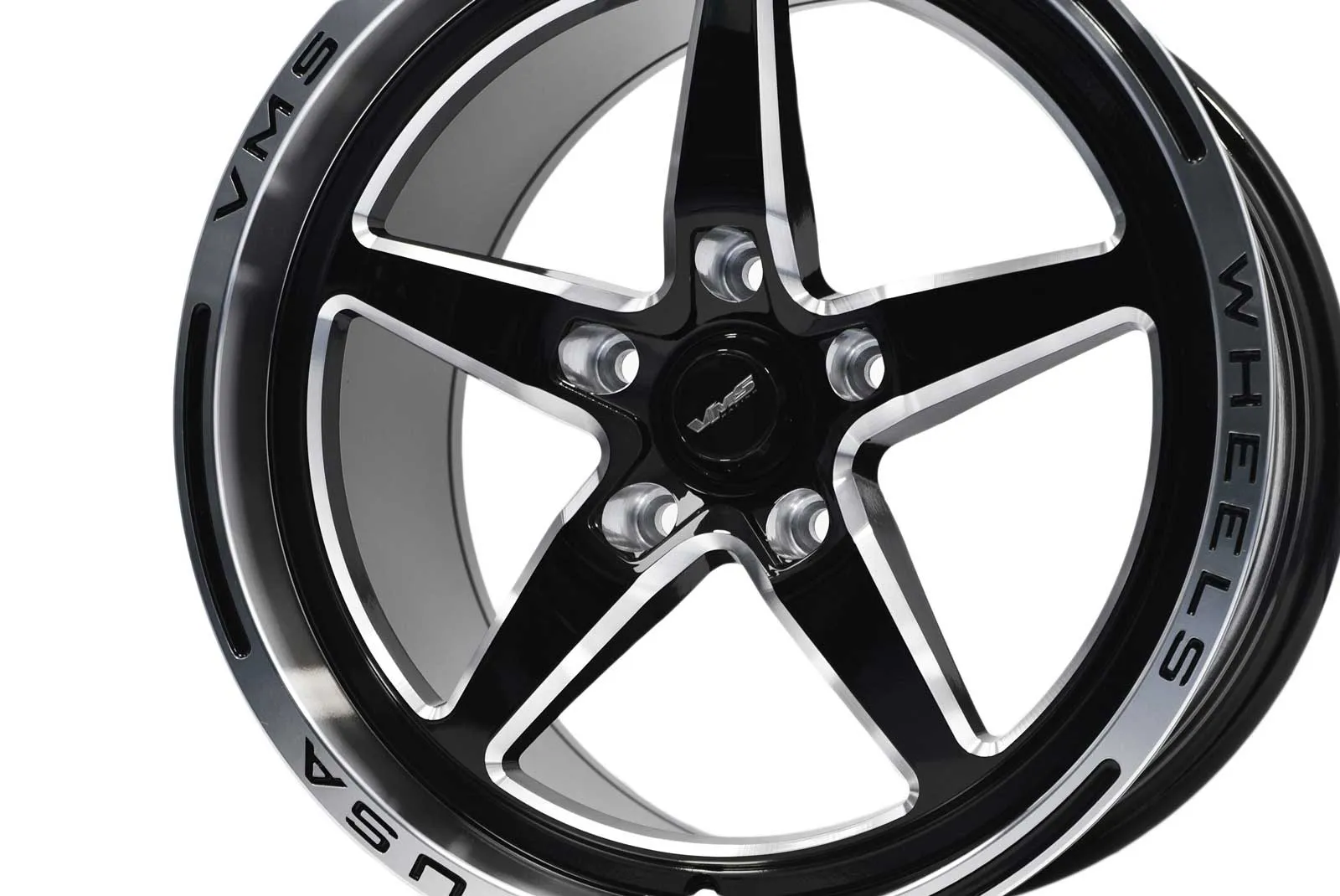 VMS Wheels Star 17x10 5x114.3  54 Offset Black Milling Finish - VWST013