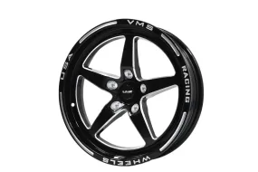 VMS Wheels Star 17x4.5 5x114.3 -25.4 Offset Black Milling Finish - VWST024