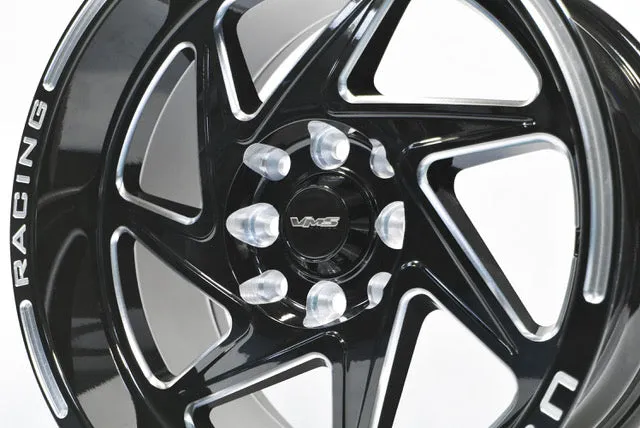 VMS Wheels Typhoon 15x8 4x100/114.3  20 Offset Black Milling - VWTY001